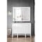 James Martin Vanities Addison 48in Single Vanity, Glossy White w/ 3 CM Ethereal Noctis Top E444-V48-GW-3ENC - alternate 4